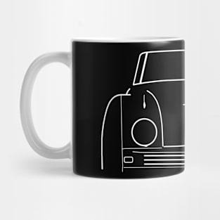 Austin A90 Atlantic classic 1940s British car white outline graphic Mug